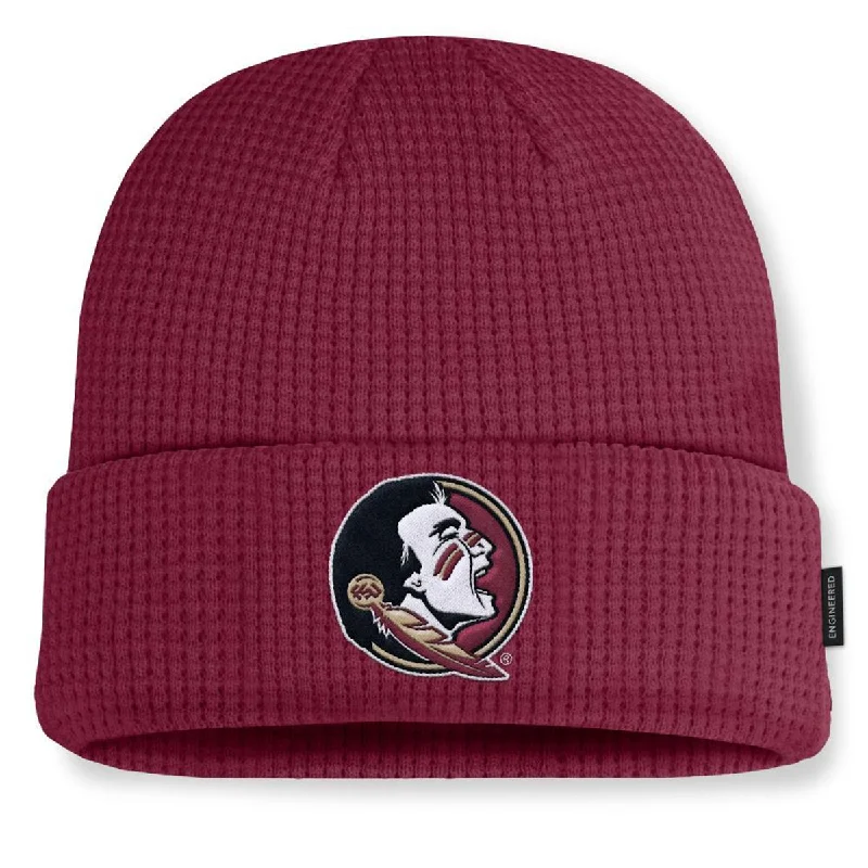 Nike Seminole Logo/Florida State Terra Cuff Waffle Knit Cap - Garnet