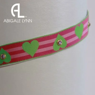 Abigale Lynn Visor Band - Lime Solid Heart