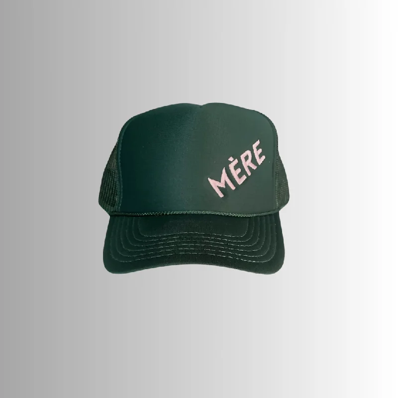 MÉRE - Embroidered Trucker Hat - Forest Green