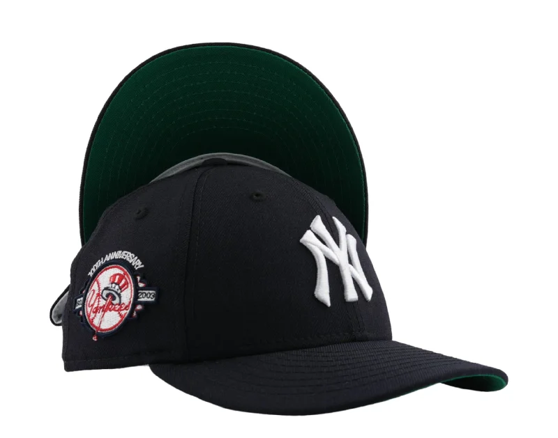 New Era New York Yankees 100th Ann. 59FIFTY Low Profile Fitted Navy-Green Bottom