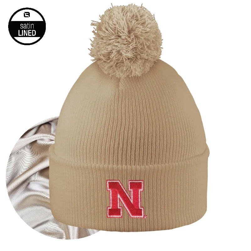 Women's Nebraska Huskers Monroe Pom Beanie