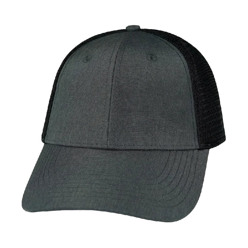 Blank - 6 Panel - Shallow Fit - Slate Gray / Black (Unisex)