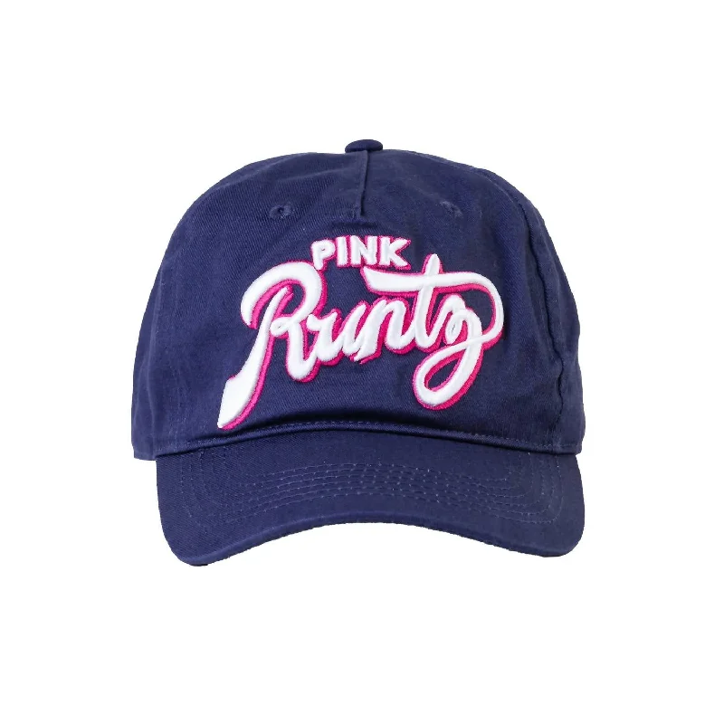 Pink Runtz Hat In Navy