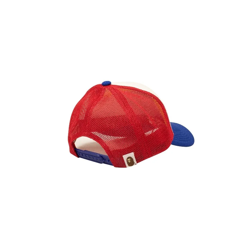 Red & Blue Polyester Star Mesh Cap