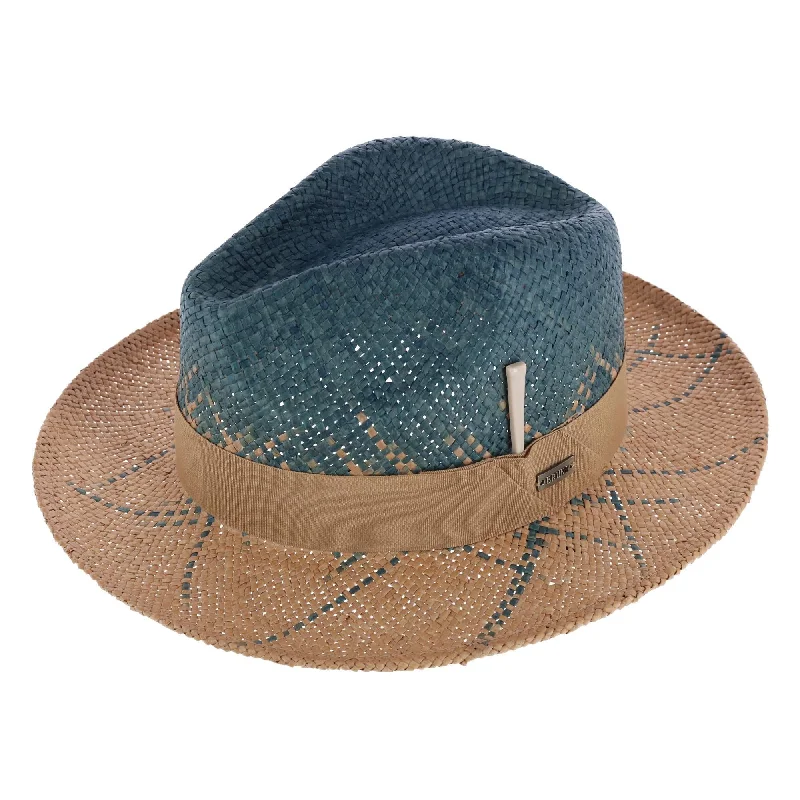 Rafi Plaid Straw Fedora