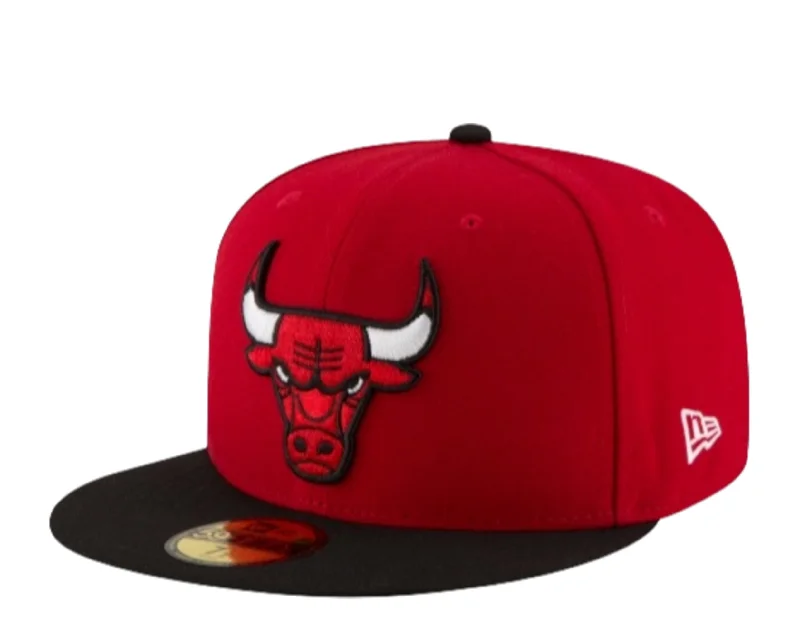 New Era 59Fifty NBA Chicago Bulls 2-Tone Red/Black Fitted Hat 70343697