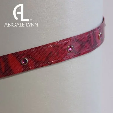 Abigale Lynn Visor Band - Fuchsia Python