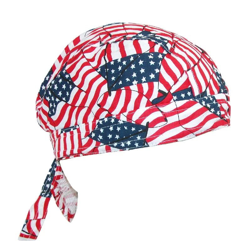 Men's Cotton American Flag Do Rag Cap