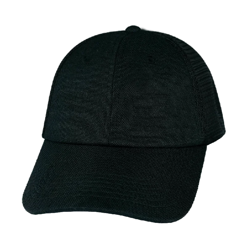 Blank - 6 Panel - Unstructured - Black Hemp / Black (Unisex)