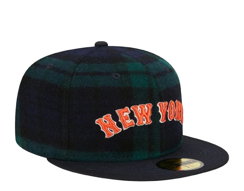 New Era New York Mets Plaid 59FIFTY Fitted - Green/Navy