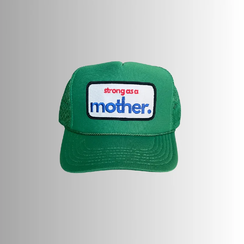 Strong as a mother™ Patch Trucker Hat - Kelly Green