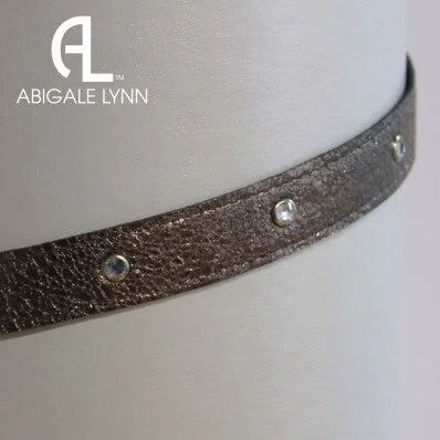 Abigale Lynn Visor Band - Grey Black Crocodile