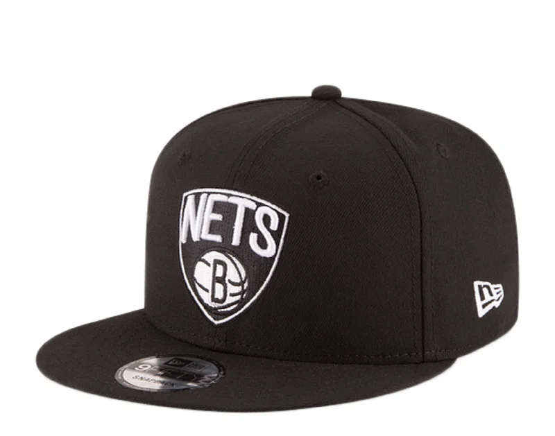 New Era 9Fifty NBA Brooklyn Nets OTC Black/White Snapback Hat 70353676