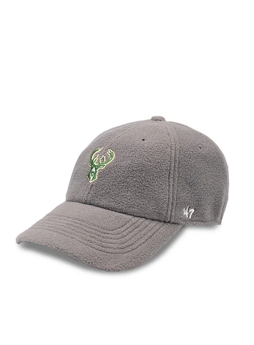 Women's 47 Brand Clean Up Noelle Gray Milwaukee Bucks Adjustable Hat