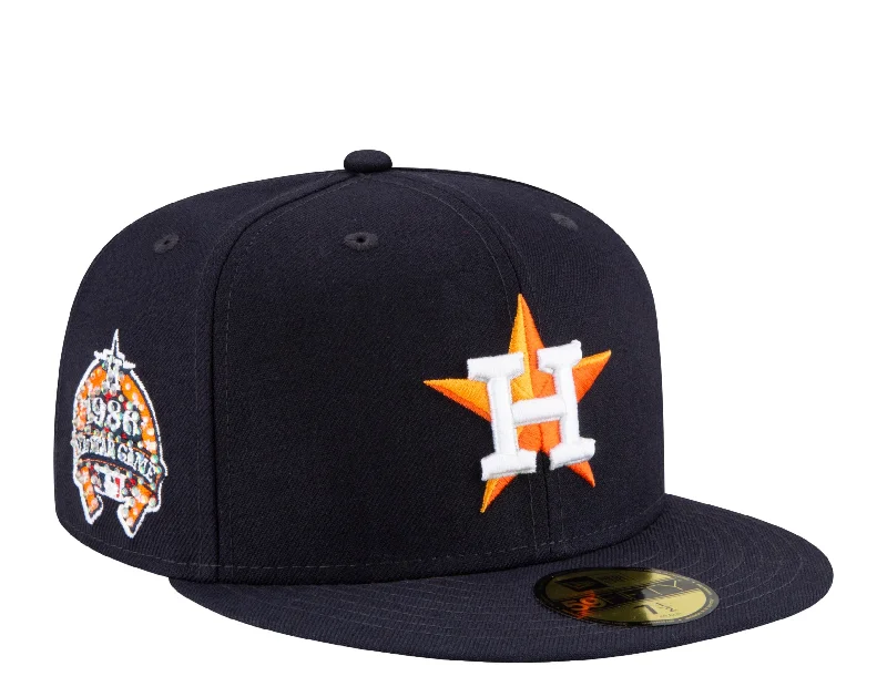 New Era 59Fifty MLB Houston Astros Icy ASG Patch Fitted W/Babyblue Bottom