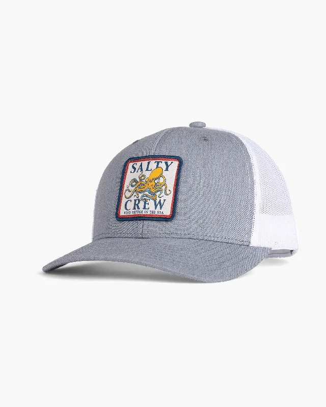 Ink Slinger Retro Trucker - Heather Grey/White