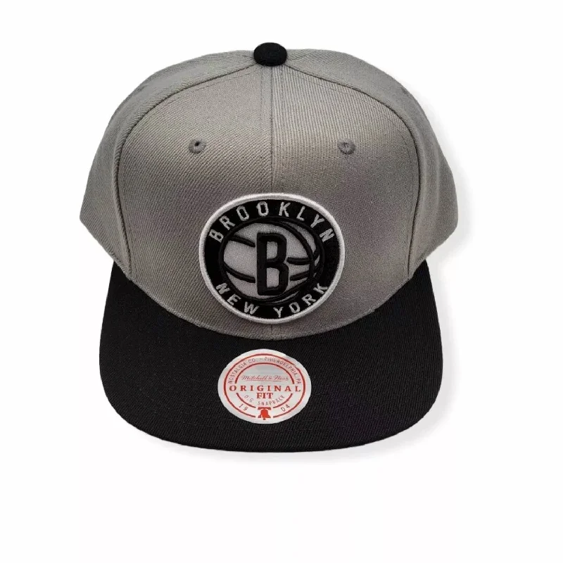 Men's Nba Brooklyn Nets Core Basic Snapback Cap In Grey/black