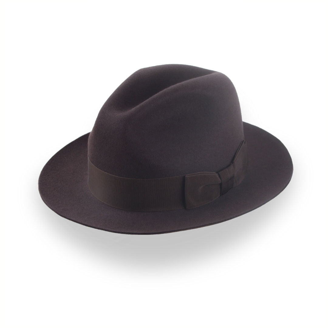 Dark Brown Fedora Hat in Classic Men's Style | The Acropol