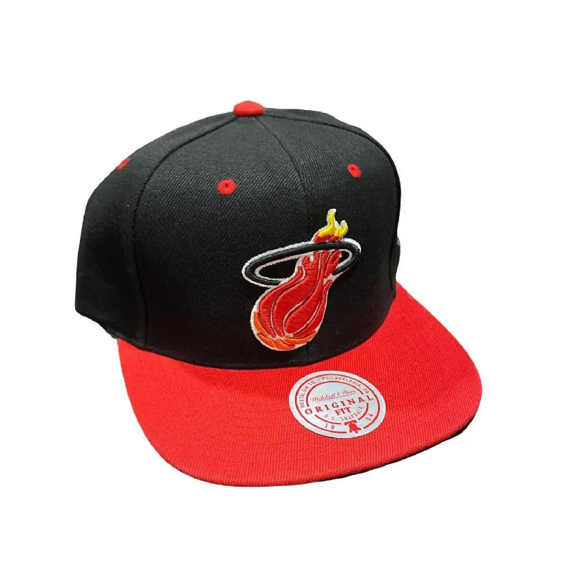 Men's Nba Hwc Miami Heat Lotto Pick Snapback Cap In Black/red