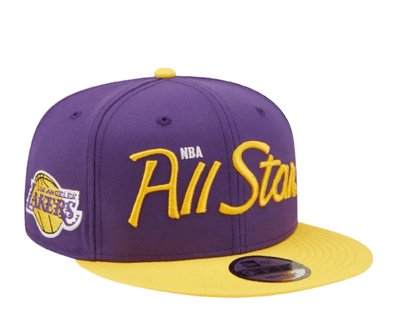 New Era 9Fifty NBA LA Lakers All Star Game Script Purple Snapback 60239645