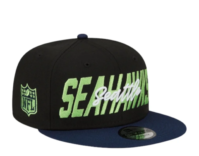 New Era 9Fifty NFL Seattle Seahawks 2022 Draft Black/Blue Snapback 60232480