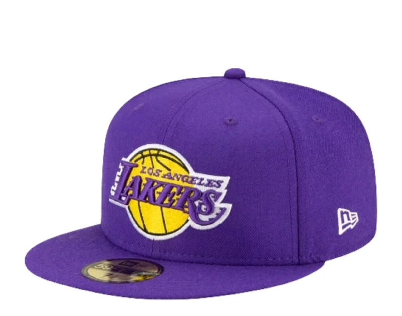 New Era 59Fifty NBA Los Angeles Lakers Icy Side Patch Fitted W/ BabyBlue Bottom