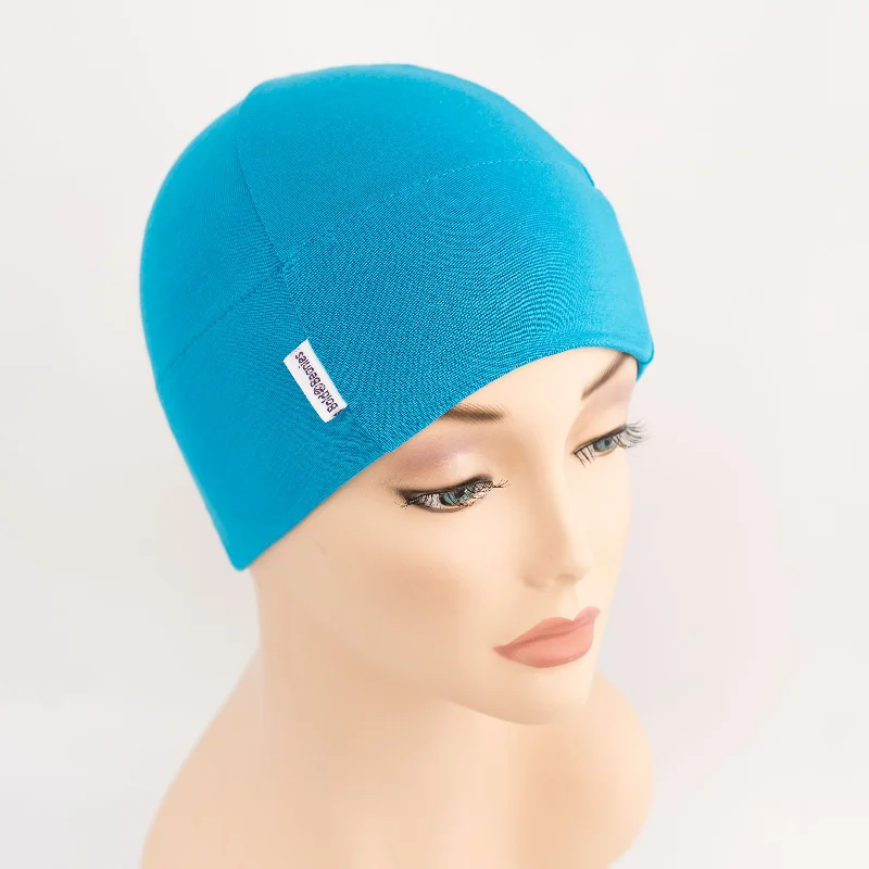 Turquoise Plain Alopecia Chemo Beanie