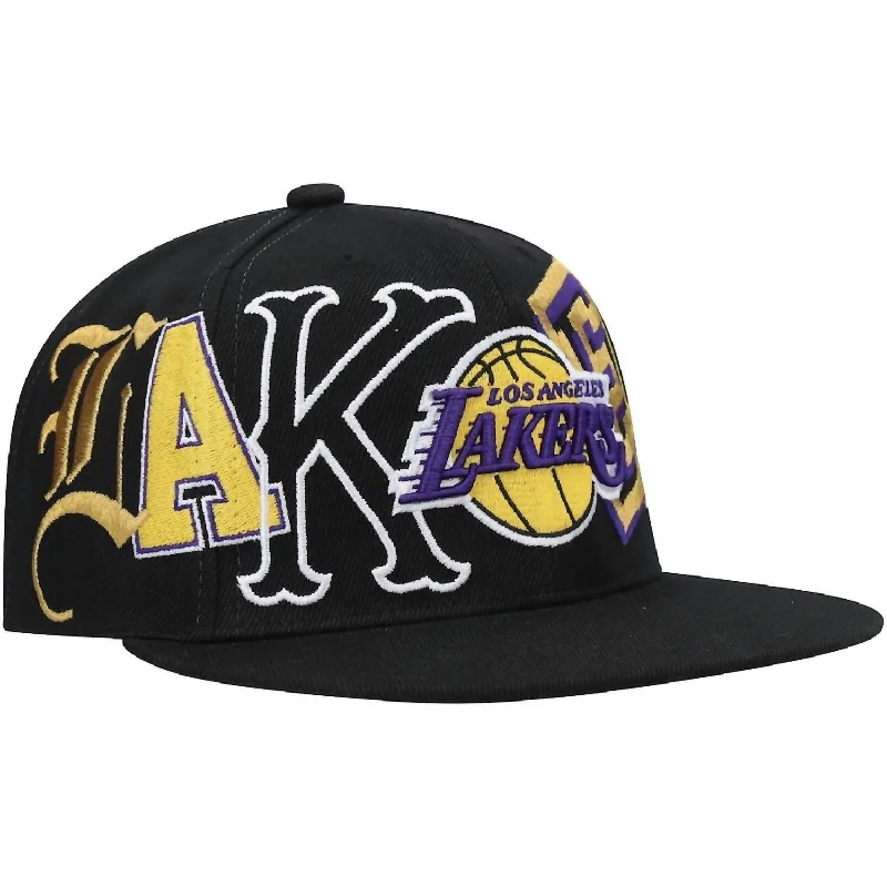 Men's Nba Los Angeles Lakers Hype Type Snapback Cap In Black