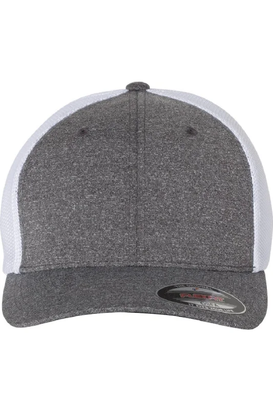 dark heather grey/ white