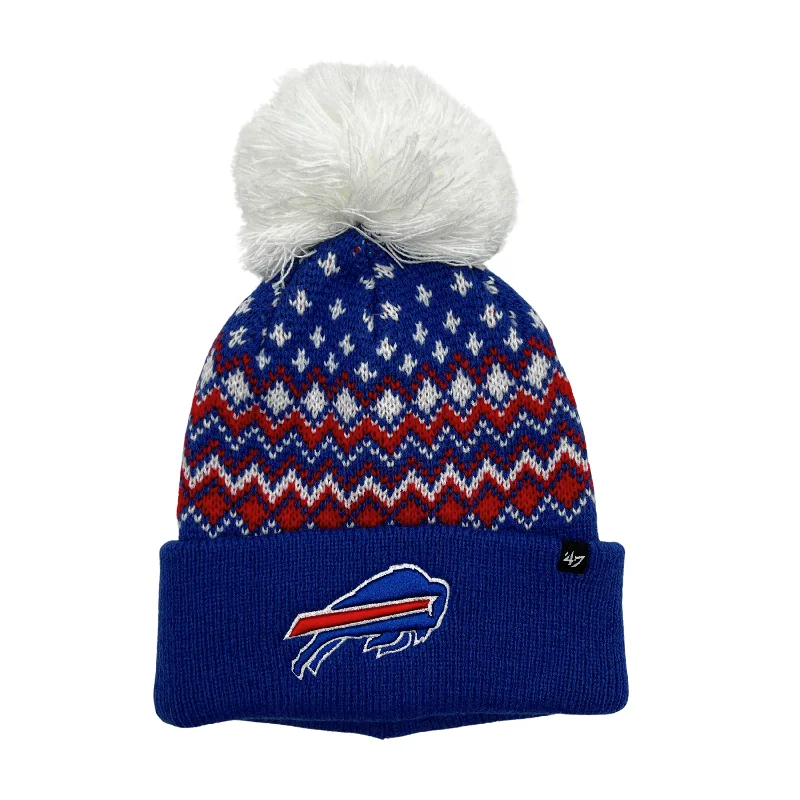 Women's '47 Brand Buffalo Bills Sonic Blue With Pattern Knit Winter Hat