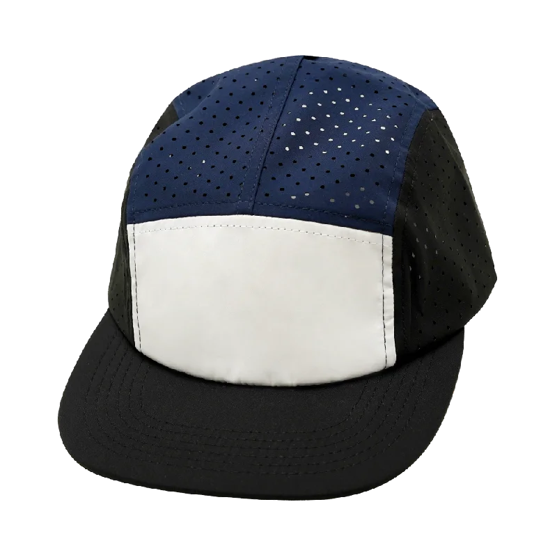 Blank - 5 Panel - Sporty - Unstructured - Pony Tail - Black / White / Navy (Unisex)