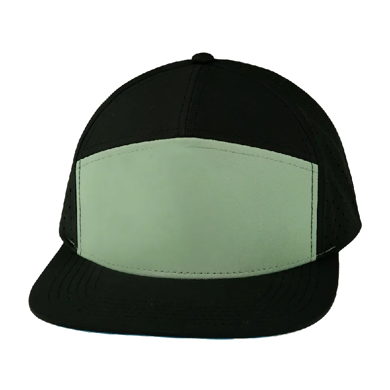 Blank - 7 Panel - Black / Sage (Unisex)