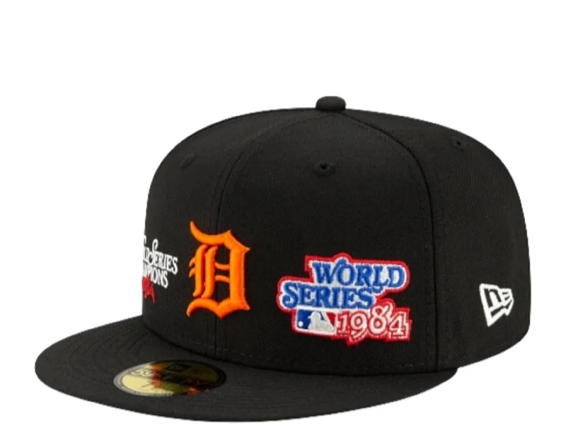 New Era 59Fifty Detroit Tigers Champions Black Fitted Hat 60185220