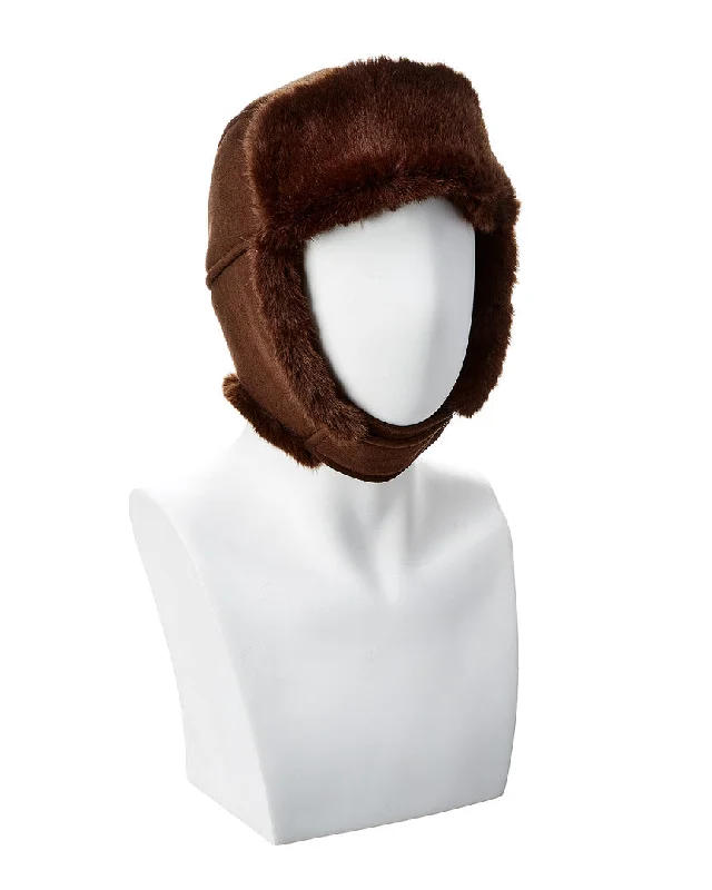 Surell Accessories Brown Trooper Hat