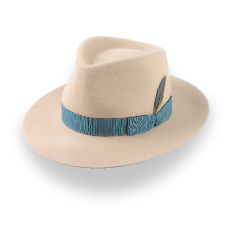 Tan Fedora for Men In Exclusive Crown Shape | The Drake