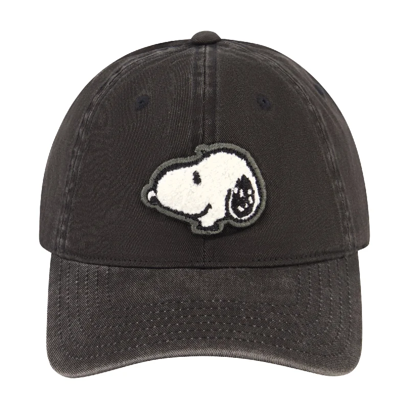 Peanuts Snoopy Chenille Patch Pigment Wash Dad Cap