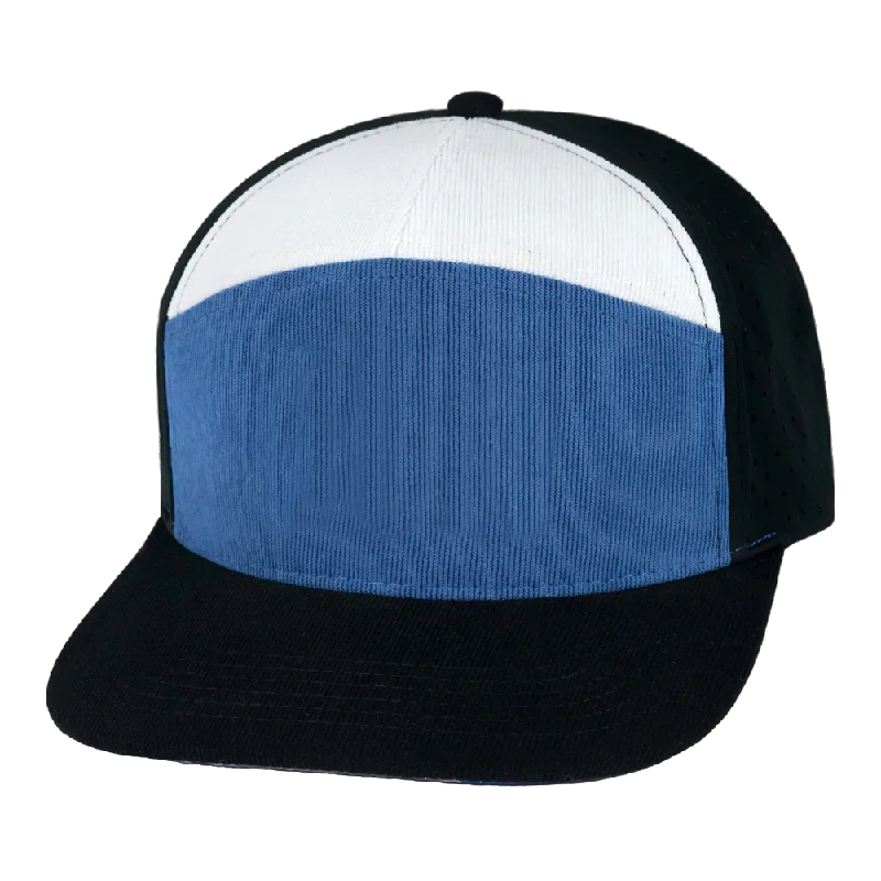 Blank - 7 Panel - Corduroy - Black / Blue / White (Unisex)