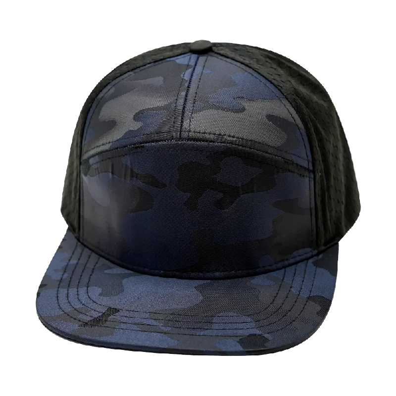 Blank - 7 Panel - Blue Camo / Black (Unisex)