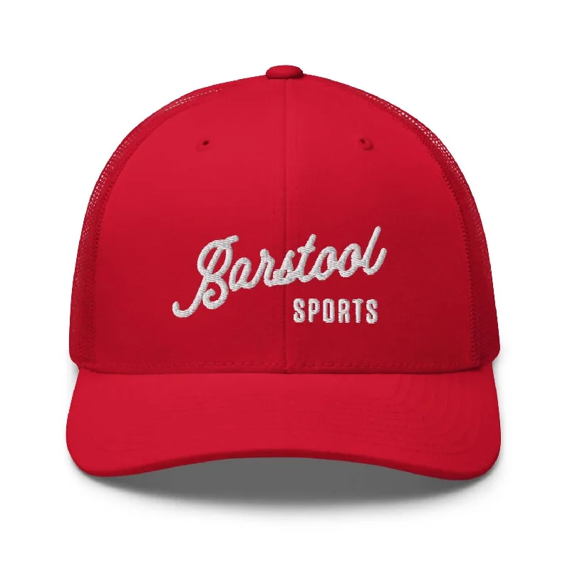 Script Trucker Hat In Red