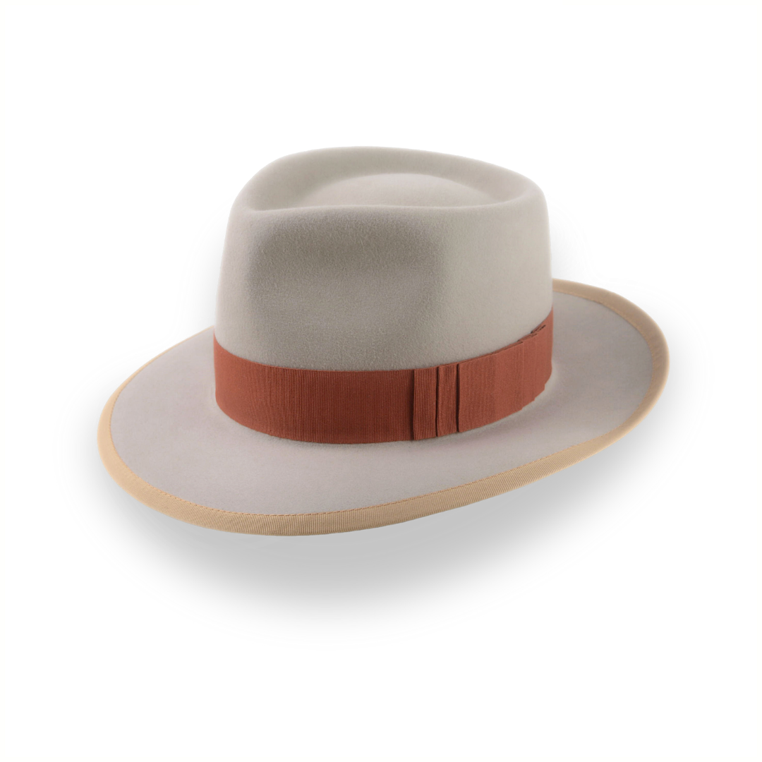 Mens Vintage Charm Fedora Hat with Shark-Gills Hatband | The Pandamator