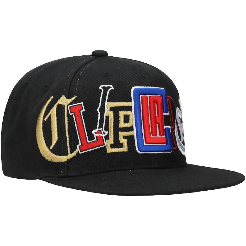 Men's Nba Los Angeles Clippers Hype Type Snapback Cap In Black