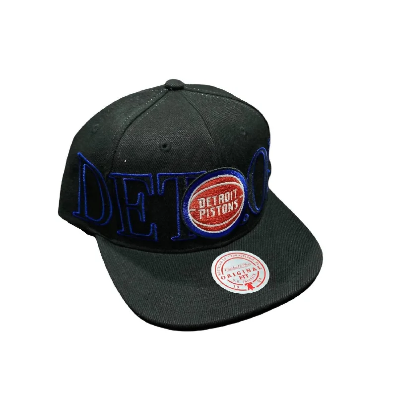 Men's Nba Winner Circle Pistons Snapback Hat In Black