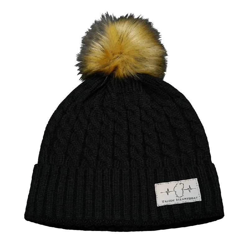 Tahoe Beanie | Pom | Black