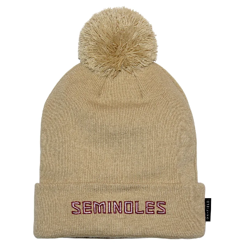 Nike Seminoles Cuff Pom Knit Cap - Gold