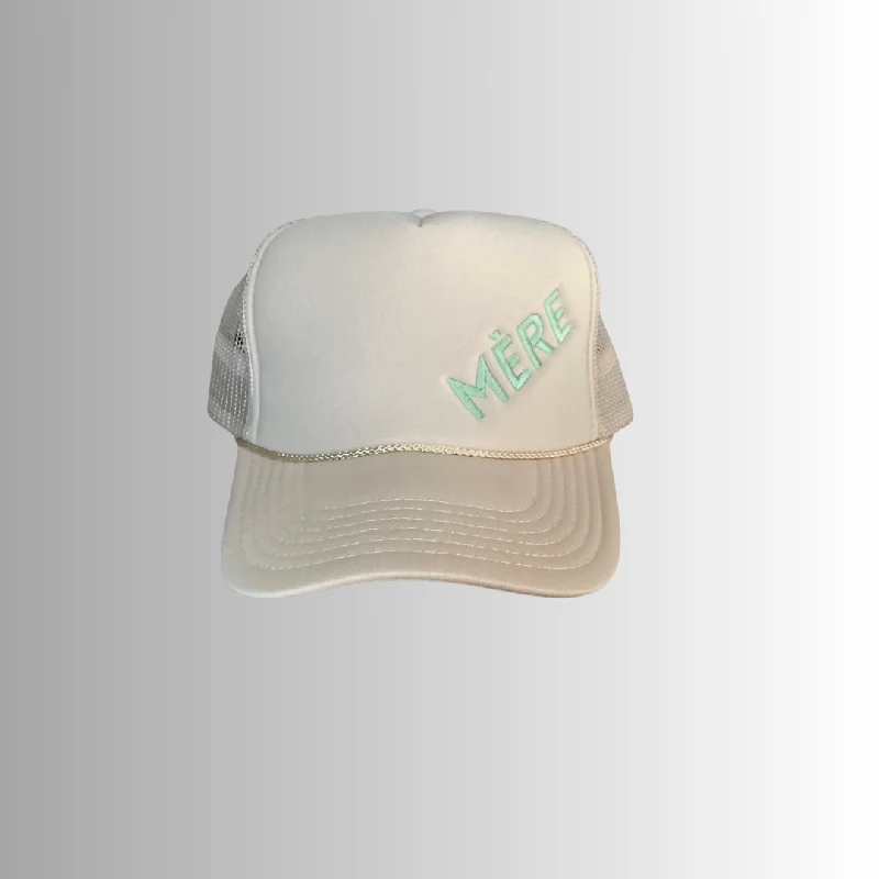 MÉRE - Embroidered Trucker Hat - Sand