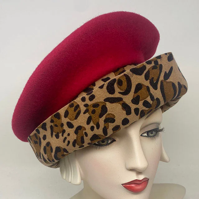 Waif beret in leopard