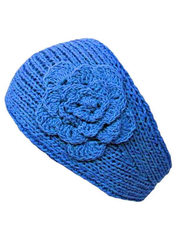 Knit Handmade Headband With Flower