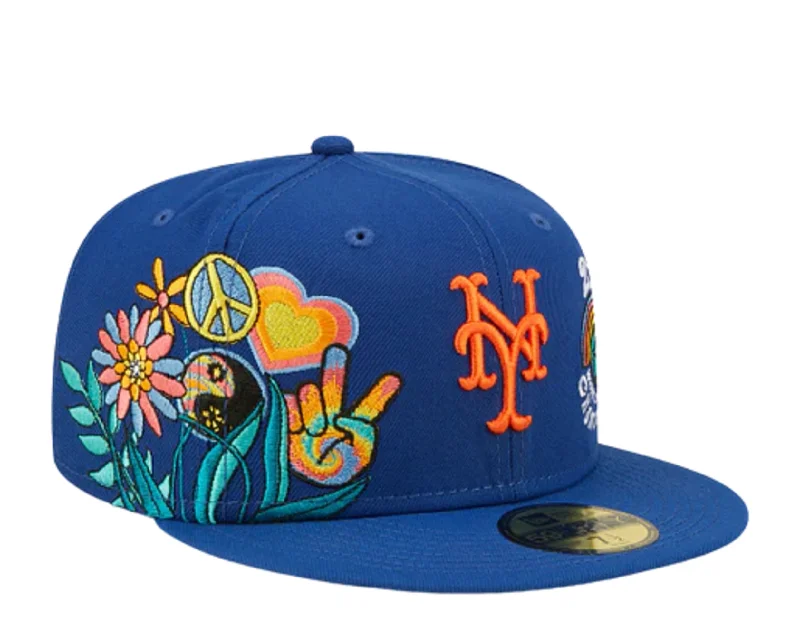 New Era New York Mets Groovy 59FIFTY Fitted Blue Undervisor 60288050