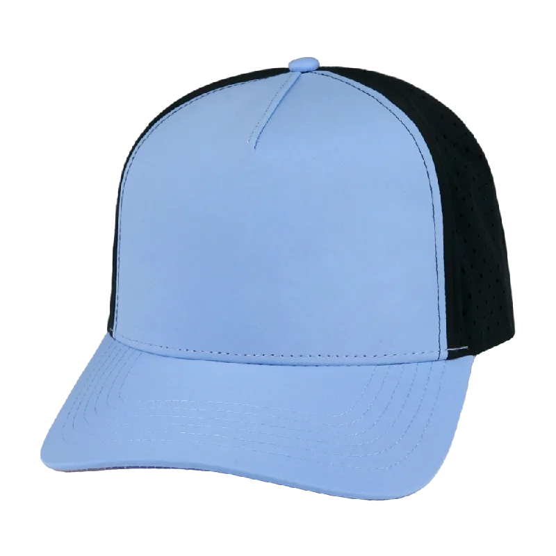 Blank - 5 Panel - Structured - Light Blue / Black (Unisex)