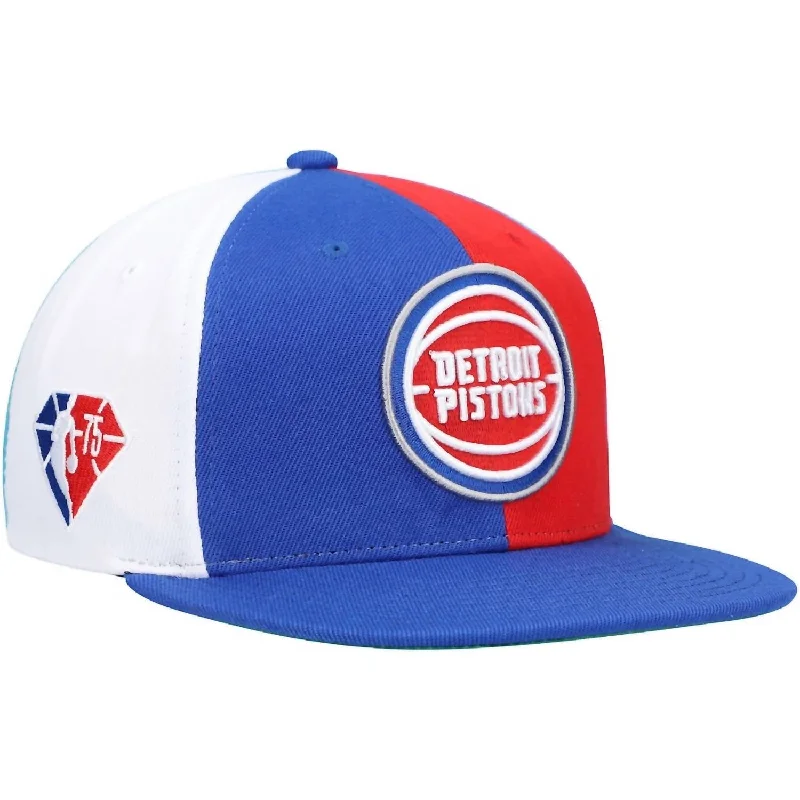 Men's Nba What The Detroit Pistons Snapback Hat In Royal